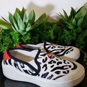 Adidas by Stella McCartney Black and White Slip-On Sneakers